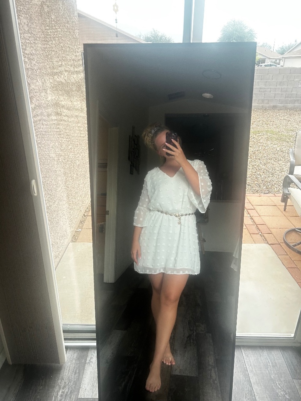 White boho dress